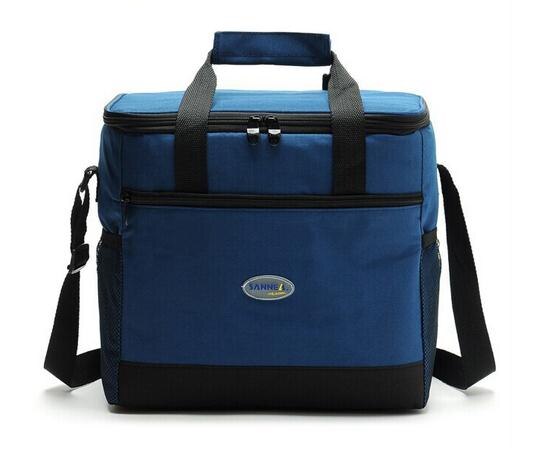 New Fashion 16L borsa da pranzo isolata portatile di grande capacità borsa da Picnic per alimenti termici per donna borsa da pranzo per uomo thermo Bag: Blu