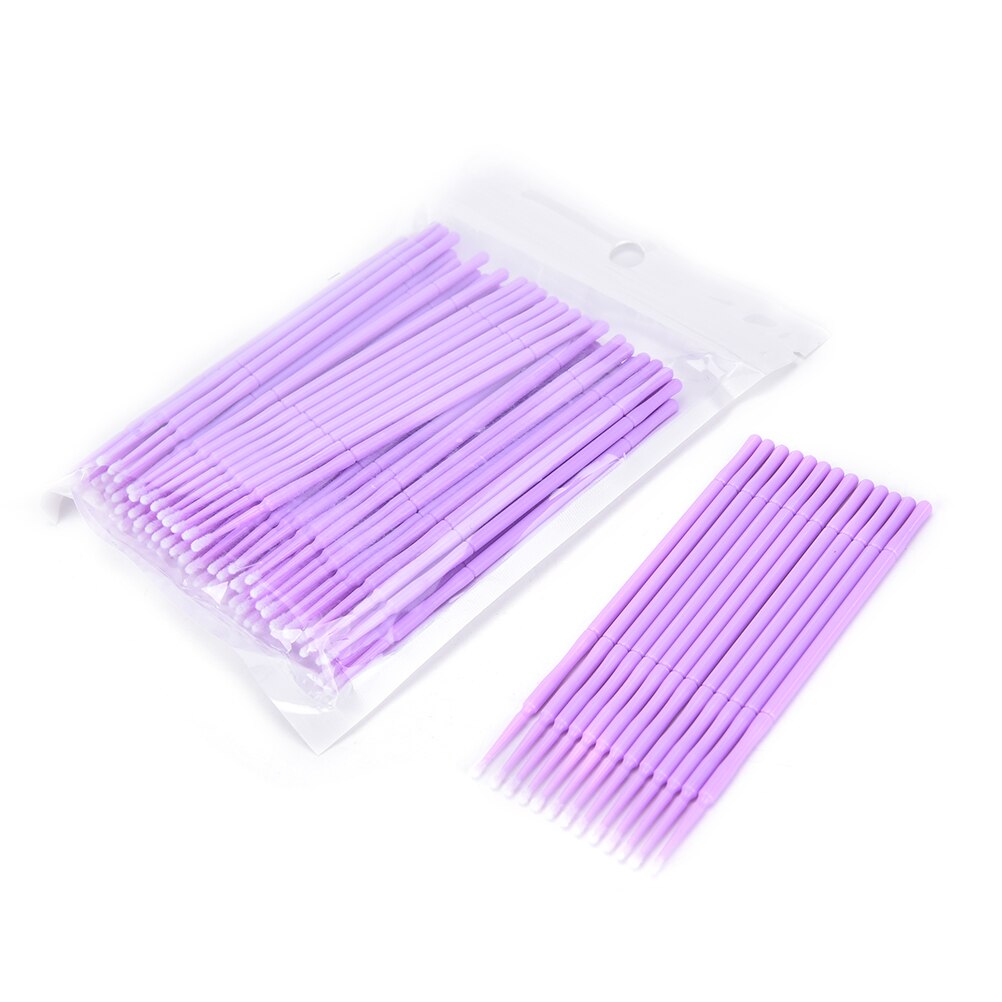 100 Stks/pak Wattenstaafje Microbrushes Wimper Extension Duurzaam Micro Individuele Applicators Wattenstaafje Wegwerp Make-Up Kwasten