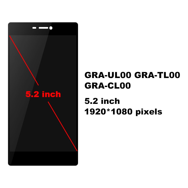 5.2 " til huawei  p8 lcd display touch screen digitizer reservedele til huawei  p8 display gra_l 09 gra_ul 00 gra -l09 gra -ul00