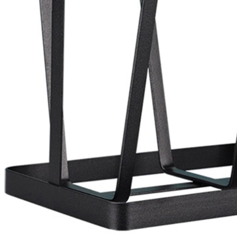 Cup Drying Rack Stand Beer Gles Rack, 6 Cup Metal Drainer Holder Rack Non-Slip Mugs Cups Organizer