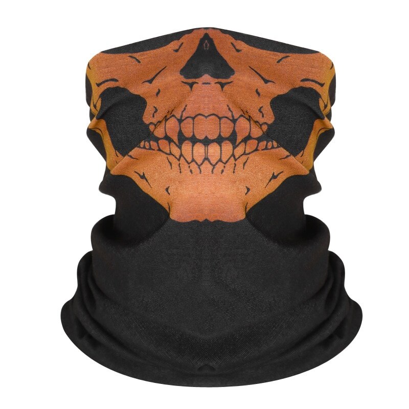 Cycling Outdoor Skull Seamless Balaclava Magic Scarf Men Women Sun Protection Bandana Neck Gaiters Riding Camping Scarf: 2-1pc