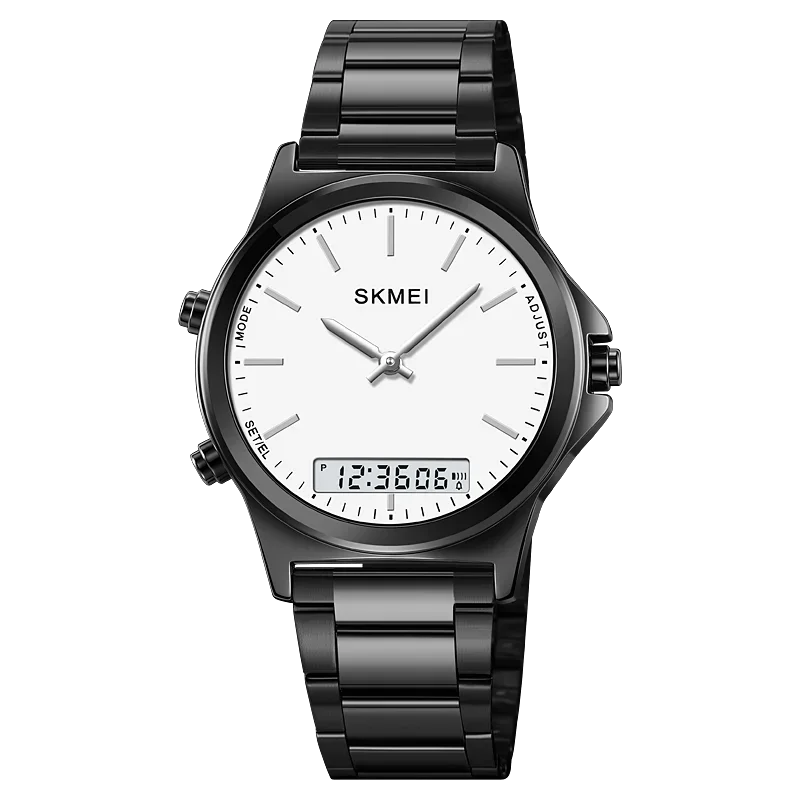 Reloj SKMEI 2120 reloj hombre 3 tiempo pantalla de luz trasera reloj cronógrafo Digital relojes deportivos relojes de pulsera con alarma impermeables para hombre: Rosa