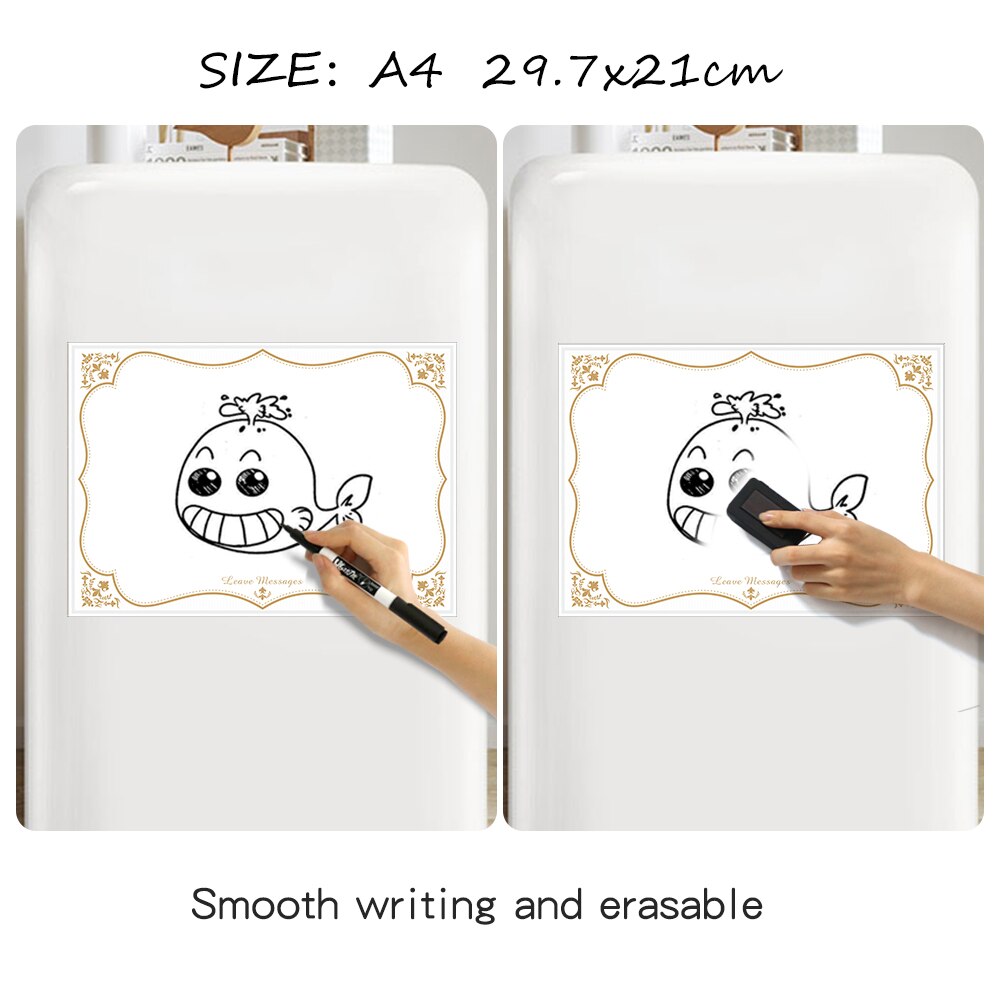 Magnetic Calendar Whiteboard Fridge Sticker Dry wipe Daily Weekly Monthly Work Learn Chore Planner Reminder Notepad Marker Pen
