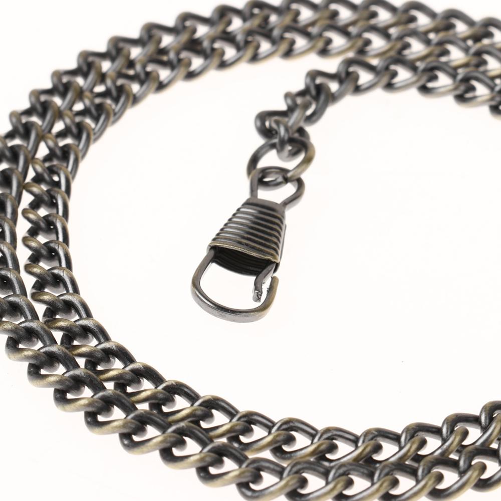 Błyszczące klasyczny łańcuszki metalowe zapięcie moda chromowana kamizelka kamizelka kieszonkowy zegarek łańcuch DIY wystrój T bar karabińczyk linki