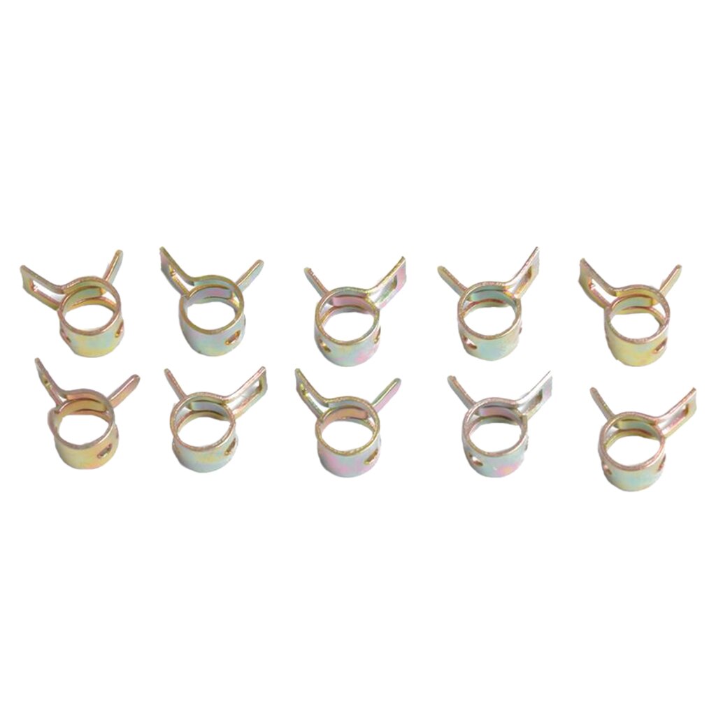 10x Spring Clip Fuel Hose Vacuum Line Silicone Pipe Tube Band Clamp Fastener