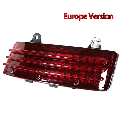 Tri-bar led bageste bagbremse fender tip lys til harley touring 14-19 street glide & road glide 15-19 modeller: Rød eu-version