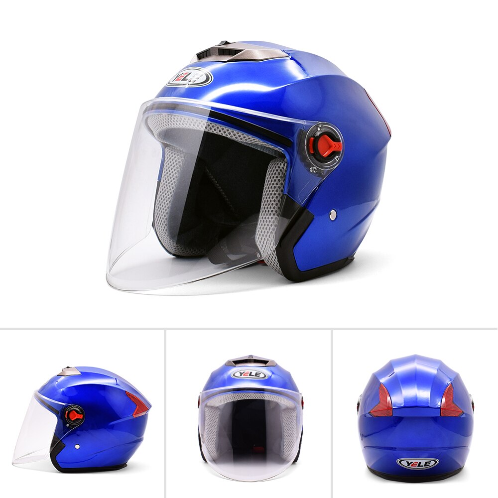 For Yamaha FZR 600 TRX850 FZR400 BT1100 XJR400 MT 10 09 Unisex Motorcycle Helmet Open Face Moto Modern Electric Bicycle Helmet: Blue