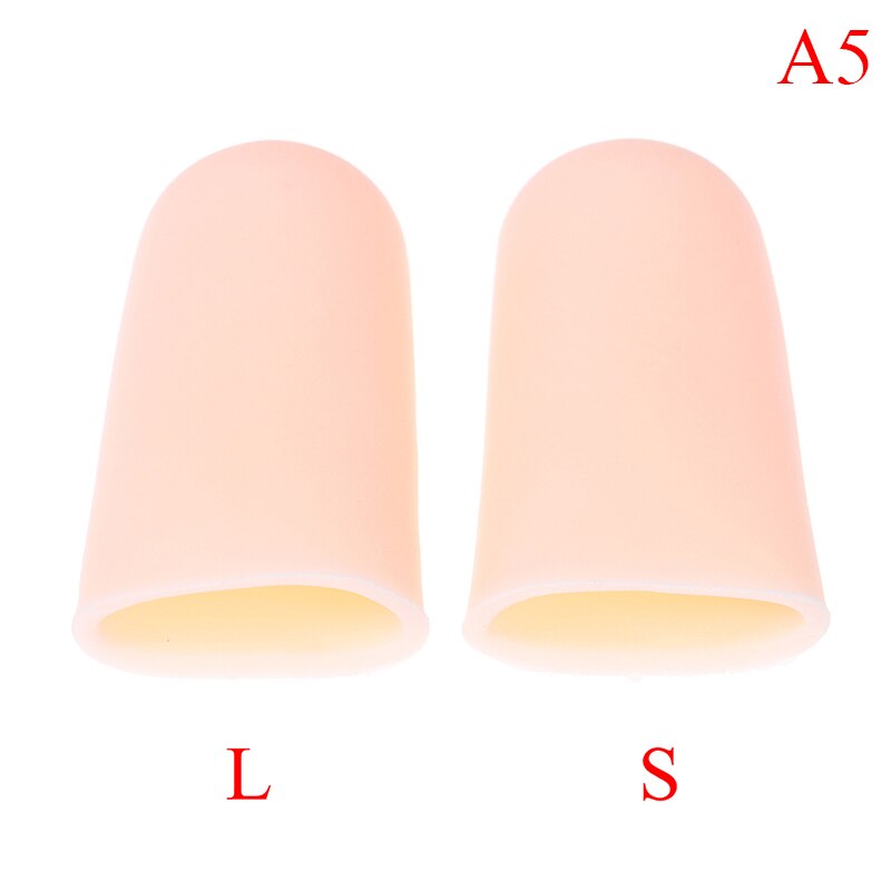 2 stuks vinger- en teenbeschermers van siliconengel ter verlichting van pijn en ter voorkoming van blaren: Donkergrijs