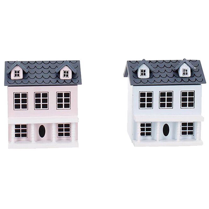 1:12 Dollhouse Miniatuur Houten Huisje Model Mooie Villa Poppenhuis Decor