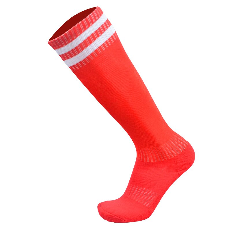 Barreled football socks towel bottom Striped knee stockings Child Men Kids Boys Soccer sock Absorbent sox non-slip movement