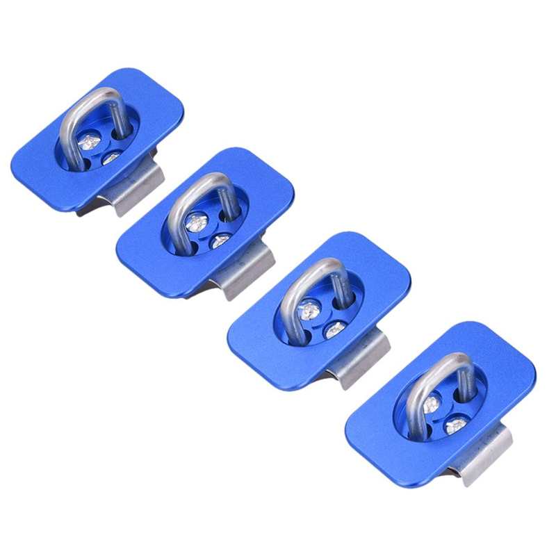 Truck Bed Top Side Ring Anticorrosion Wearproof Stainless Steel Removable Retractable Bull Ring Flush for Pickup Replacement for: Blue  