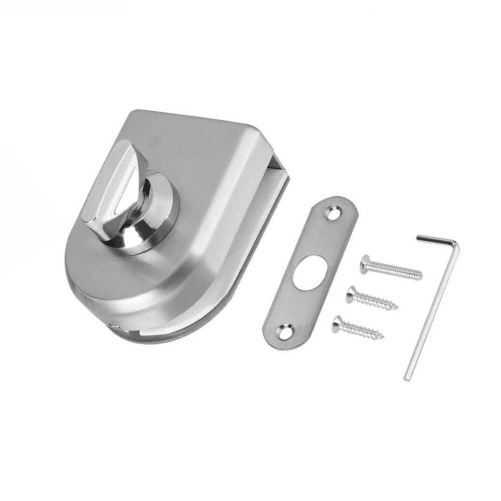 Stainless Steel Glass Door Lock Latch Rotary Knob Open/Close Stainless Steel Glass Latch Home Hotel 10~12mm