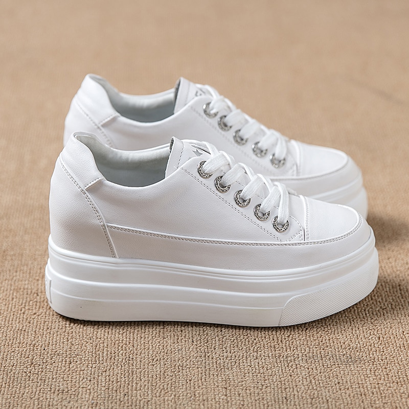 Platå sneakers höst kvinnor skor för kvinna fritidsskor vilda platåklackar kvinnlig fritid kvinnor vita sneakers