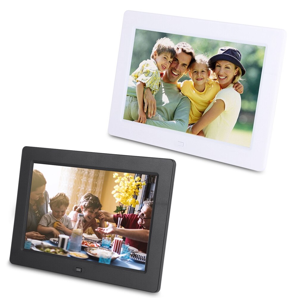 8Inch 1280*800 Digital Photo Picture Frame Alarm Clock Player Album Remote Control IPS Screen multiple utility function