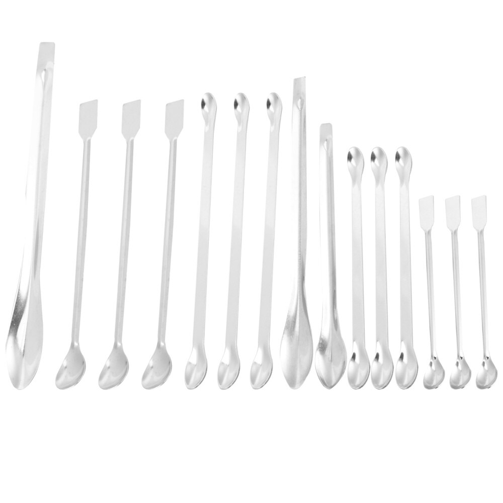15 Uds de acero inoxidable de cucharas de palas de medición medicina cucharas