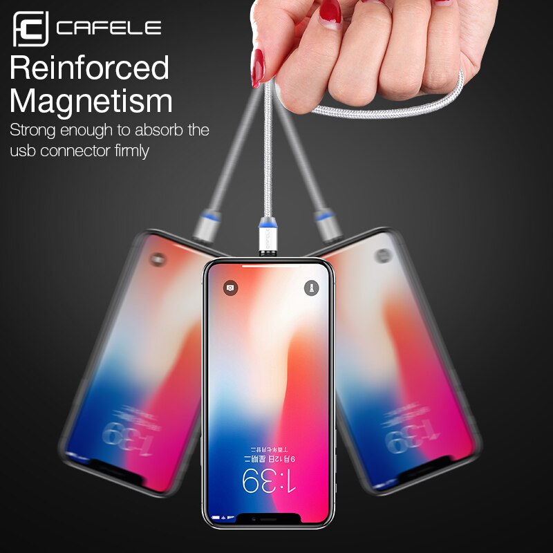 Cafele USB Cable for iPhone / Micro USB / Type C Magnetic LED Lighting USB Cable for iPhone XS Xiaomi Pocophone F1