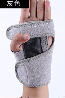 HandBrace Wrist Support Finger Splint Carpal Bandage Steel Plate Adjustable Brace Sports Wristband Steel Hand Palm Rest: Gray right hand