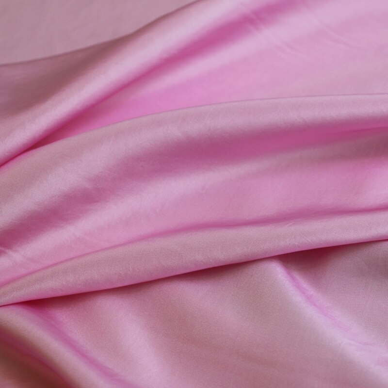 50cm*114cm Soft Silk Taffeta Material Bridal Fabric Pink
