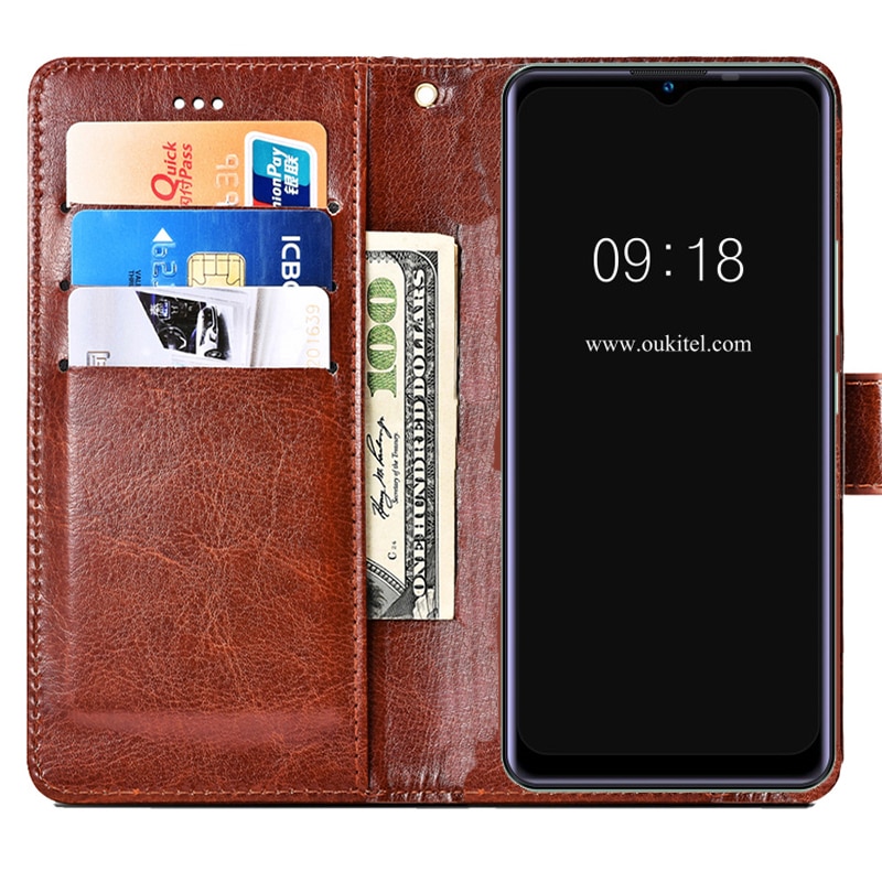 Leather Flip Wallet Mannen Case Voor Aukitel OukitelC25 Coque Funda Magentic Telefoon Holster Voor Funda De Movil Oukitel C25 C 25 Etui: CX Brown