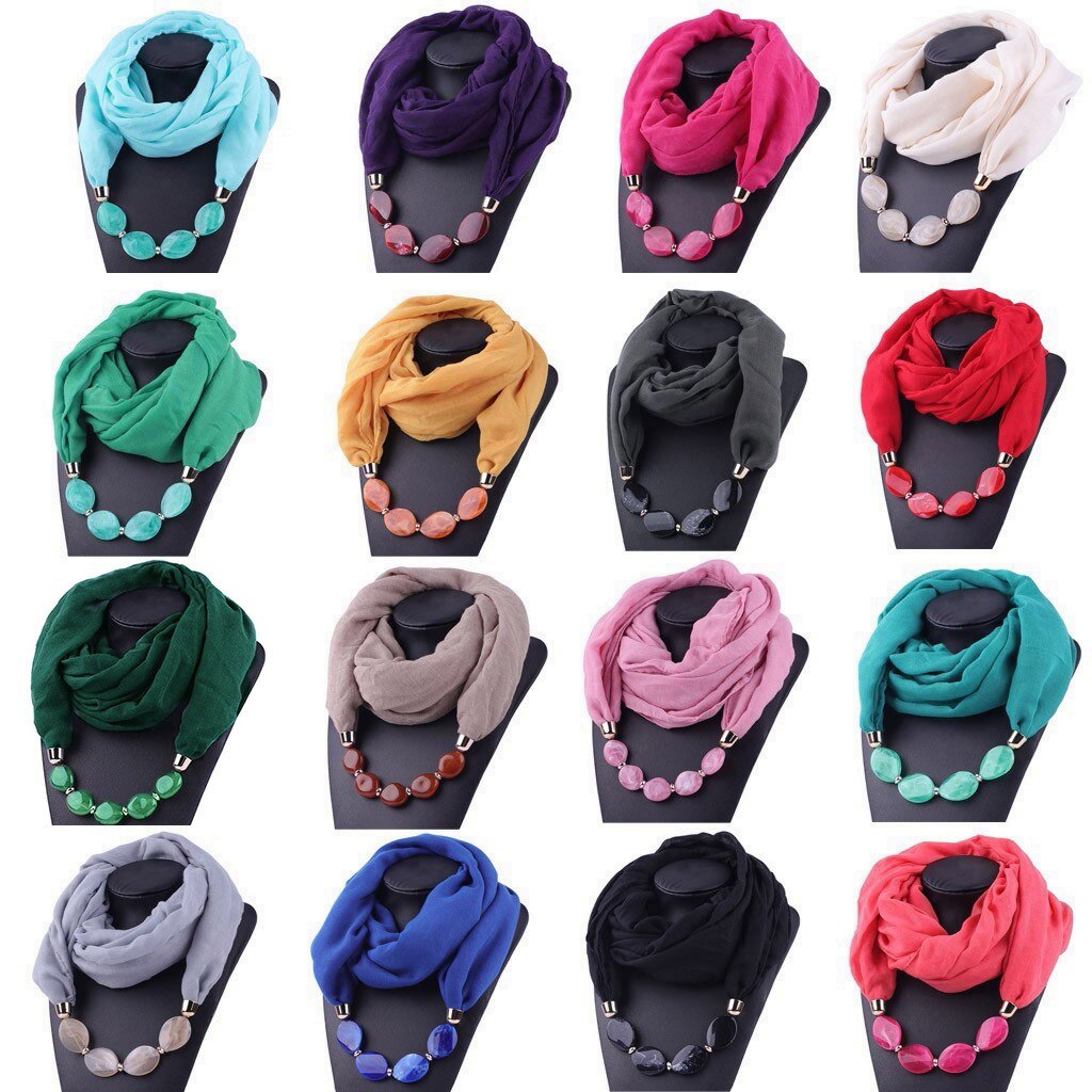 Vrouwen Katoen Linnen Ketting Hanger Sjaal Etnische Stijl Zachte Ketting Sjaals Katoen Linnen Shawl Sjaal Accessoires