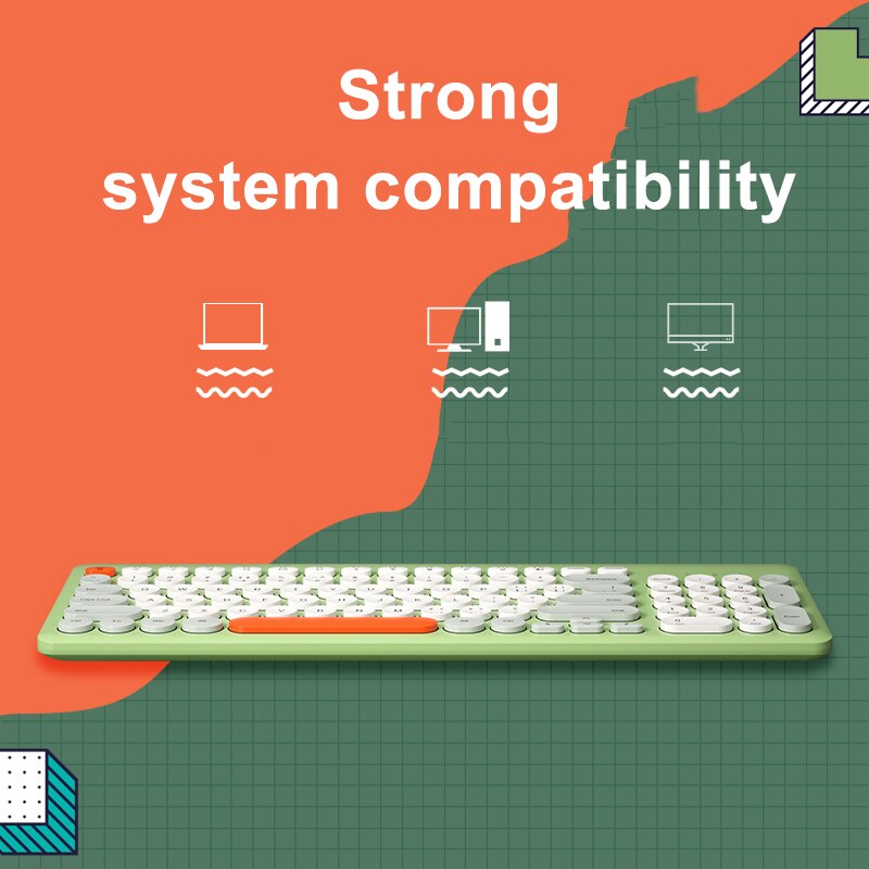 EAOR 2.4G Wireless Gaming Keyboard and Mouse Set Round Keycap Silent Wireless Keyboard Mouse Combos for PC Gamer Desktop Laptop