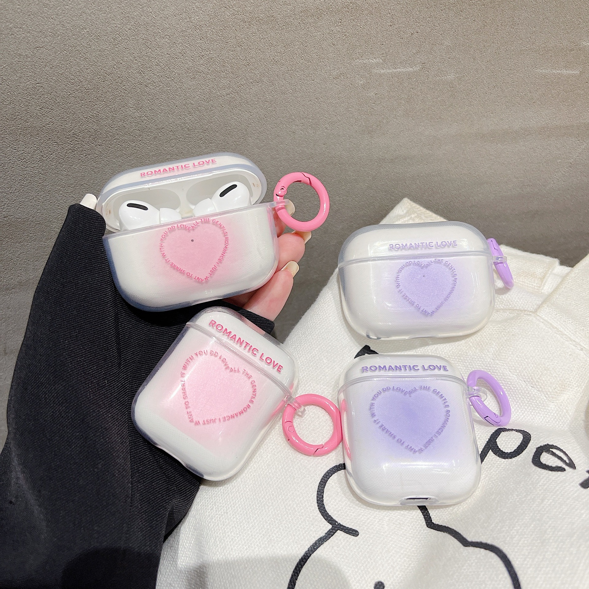 Liebesbrief für Airpods1/2nd Generation Schutzhülle für Apfel Profi2nd Kopfhörerhülle transparent 3. Generation Softcover