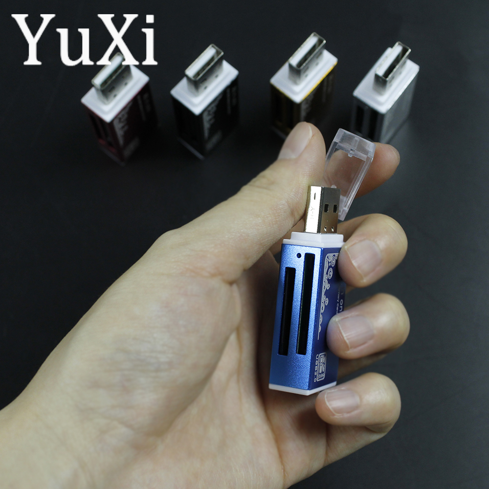 Lector de tarjetas USB 2,0, lector de tarjetas multimemoria todo en 1 para SD TF MS M2, adaptador de tarjeta SDHC, enchufe para ordenador portátil, PC de escritorio, 1 ud.