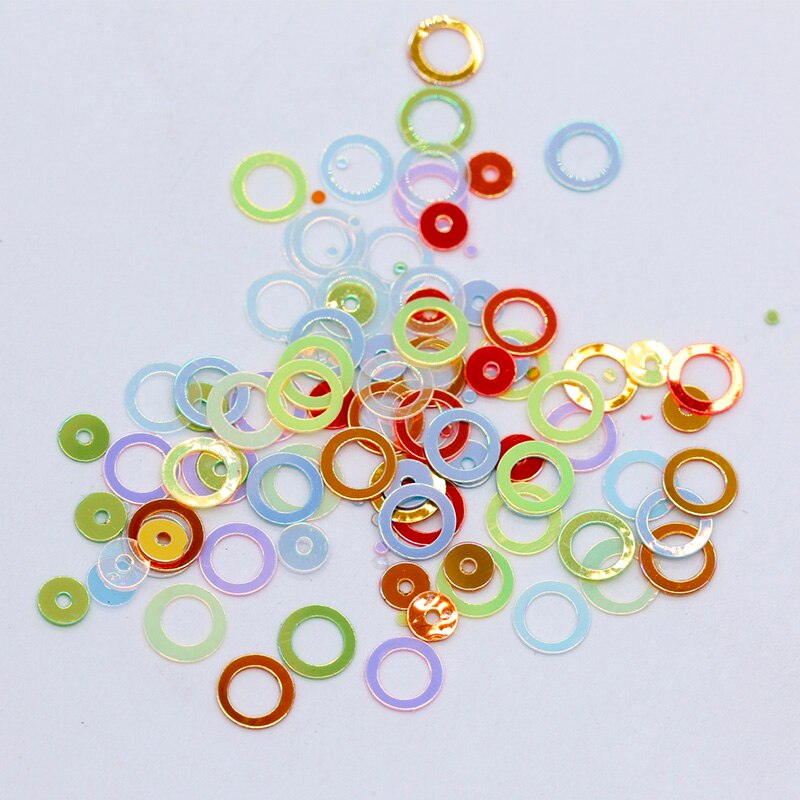 20 G/pak Multi Mix 3Mm 4Mm 5Mm 6Mm Pailletten Kleurrijke Platte Ronde Losse Sequin Naaien Bruiloft ambacht, vrouwen Kledingstuk Accessoires: randomly mix colors