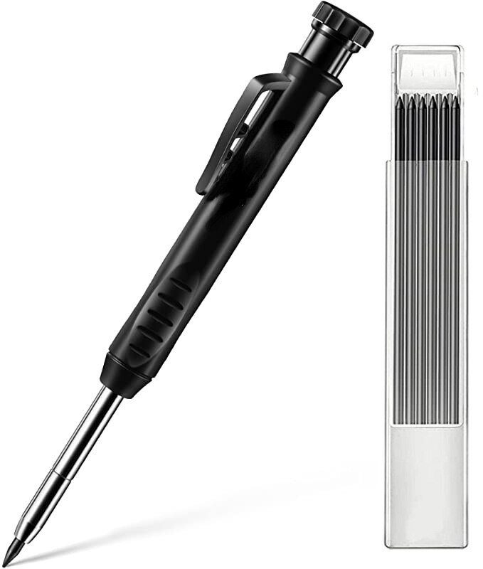 Solid Carpenter Pencil Set Construction Carpenter with Pencil Sharpener Mechanical Drawing For Woodworking Tools: A