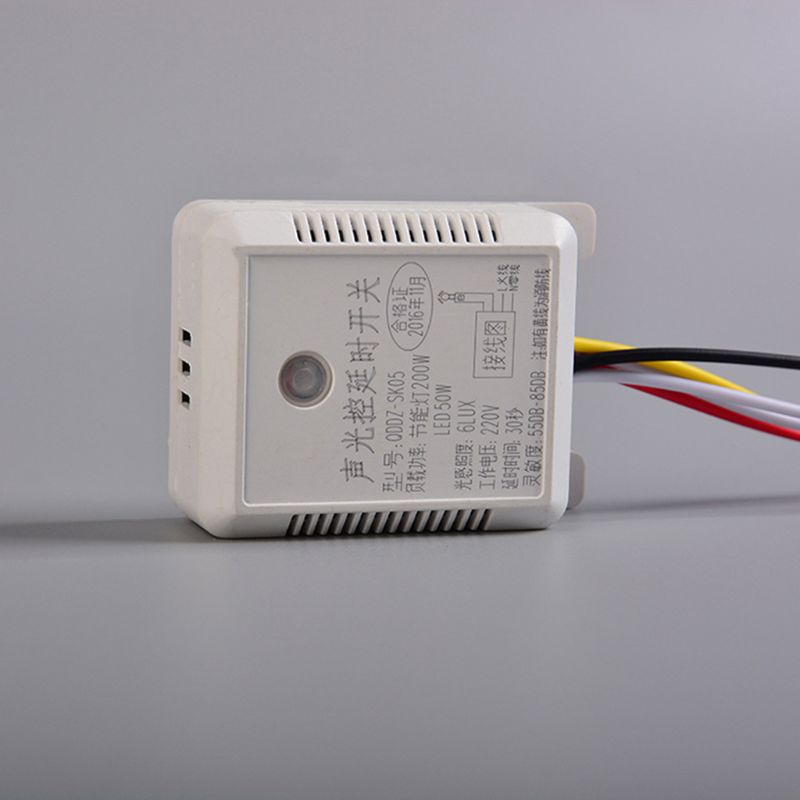 Intelligent On Off Voice Sound Light Sensor Control Delay Lamp Switch AC 220V