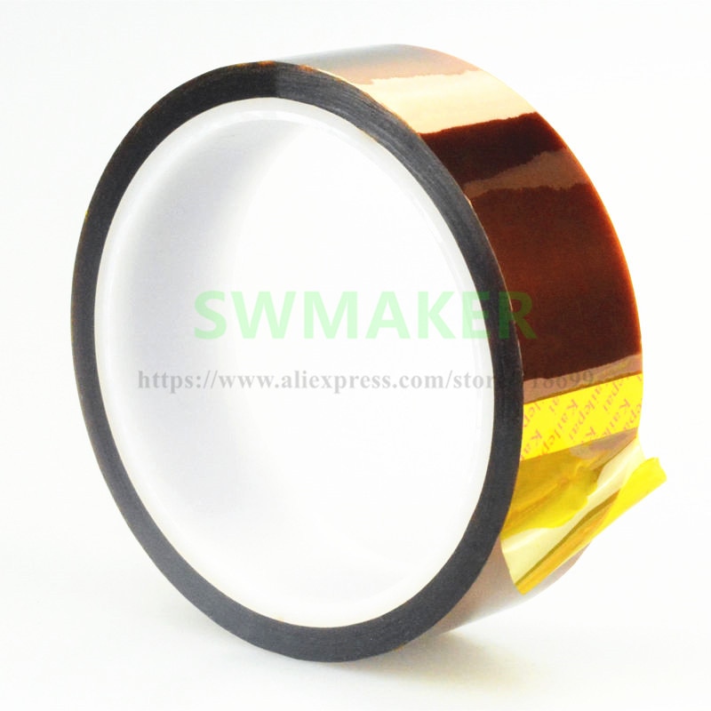 SWMAKER 33m Various sizes Kepton 3D Tape High Temperature BGA Heat Resistant Polyimide Reprap 3D Printers