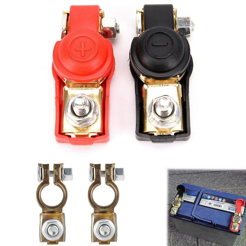 1 Pair Universal Battery Terminal Clamp Clips Connector Release Collet Battery Quick 12V Automobile Accessories Battery Clips