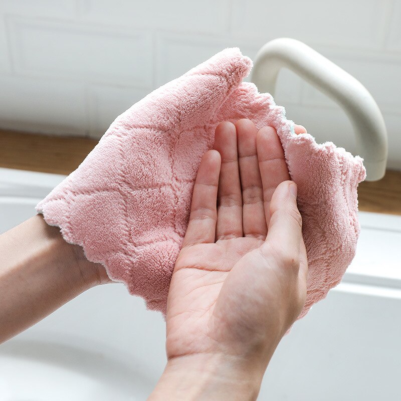 Mikrofiber køkkenvaskehåndklæde anti-fedt aftørringsklude absorberbare fiskeskæl aftørringsklud glasrudeskål rengøringsklud
