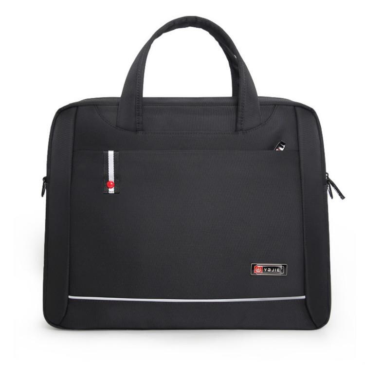 Briefcase Large Capacity Laptop Handbag Notebook Bag For Men Women Travel Bussiness For 14 Inch Macbook Pro Pc Sleeve Case: Black