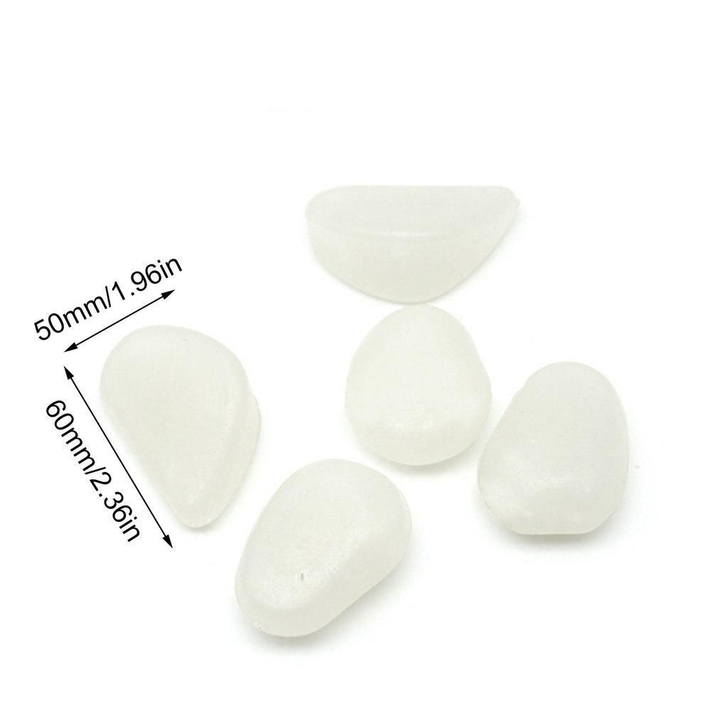Garden Pebbles Glow Stones Rocks for Walkways Garden Path Patio Lawn Garden Yard Decor Luminous stonesWhite30pcs