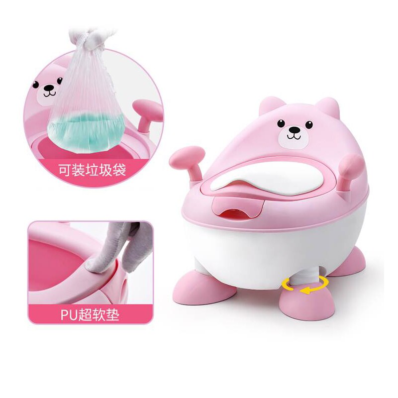 Baby Potty Toilet Training Portable Plastic Child Potty Trainer Kids Indoor Baby Potty Chair for free potty brush+cleaning bag
