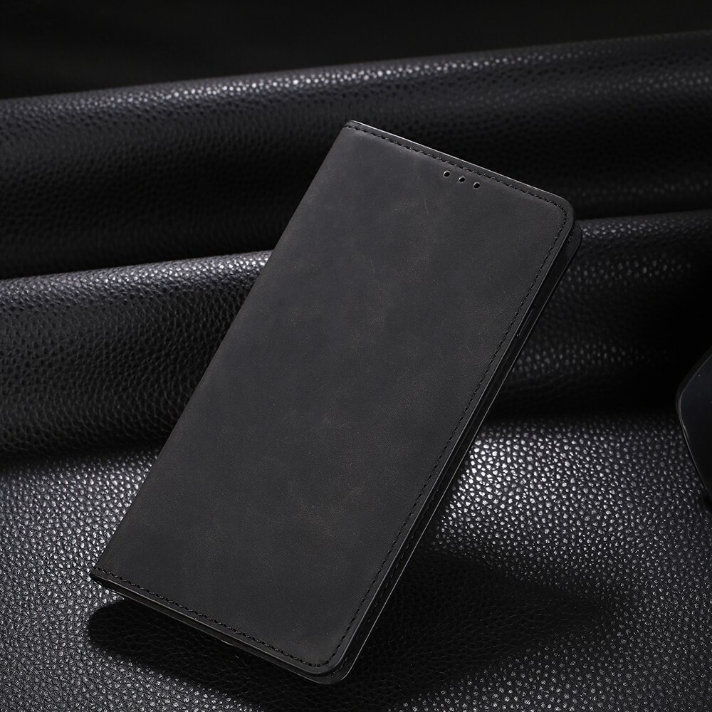 Leder Luxus Flip Für iphone 11 Magnetische Coque Fall Für iphone 11 pro handy holster Fundas Magnetische matte Brieftasche abdeckung: IPHONE 11 pro / Black