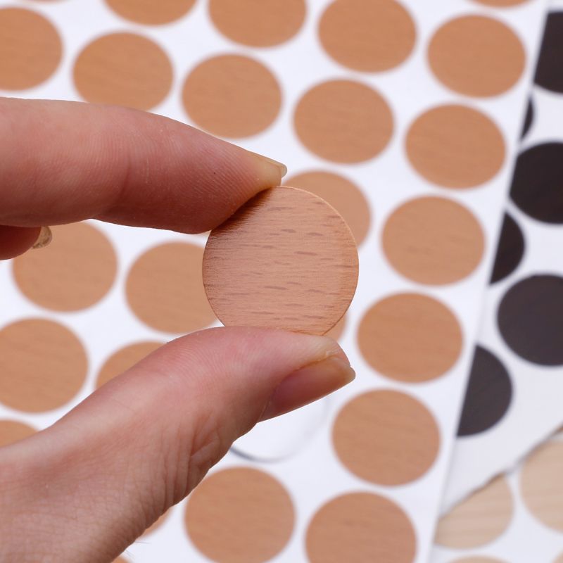 54Pcs 20Mm Houten Meubelen Zelfklevend Kast Schroef Cap Covers Gat Stickers