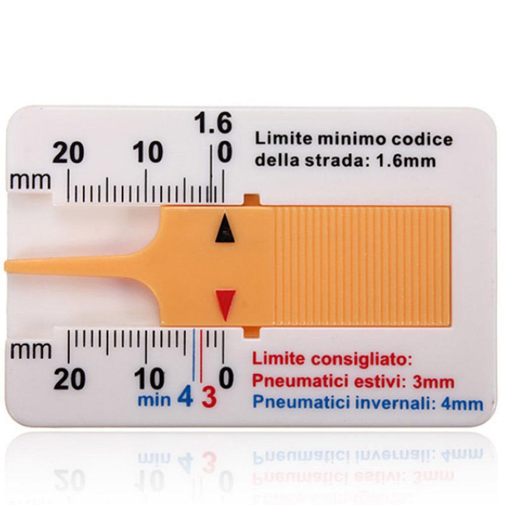Tyre Tread Depth Gauge Car Motorcycle Trailer Van Wheel Compact Measure Tool