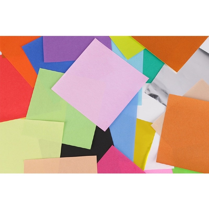 MB Square Origami Paper (180 Sheets, 24 Colors One Sided 15cm (5.9")
