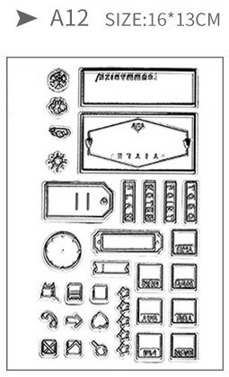 1pc genomskinlig stämpel silikon sigill scrapbooking fotoalbum papperskort gör-det-själv hantverk album dagbok verktyg: A12
