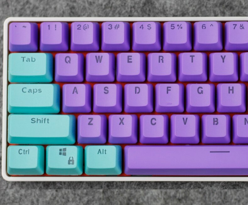 61 chaves pbt doubleshot backlit keycaps conjunto perfil oem para mx teclado mecânico do jogo ansi gh60 rk61/alt61/annie/poker gk61