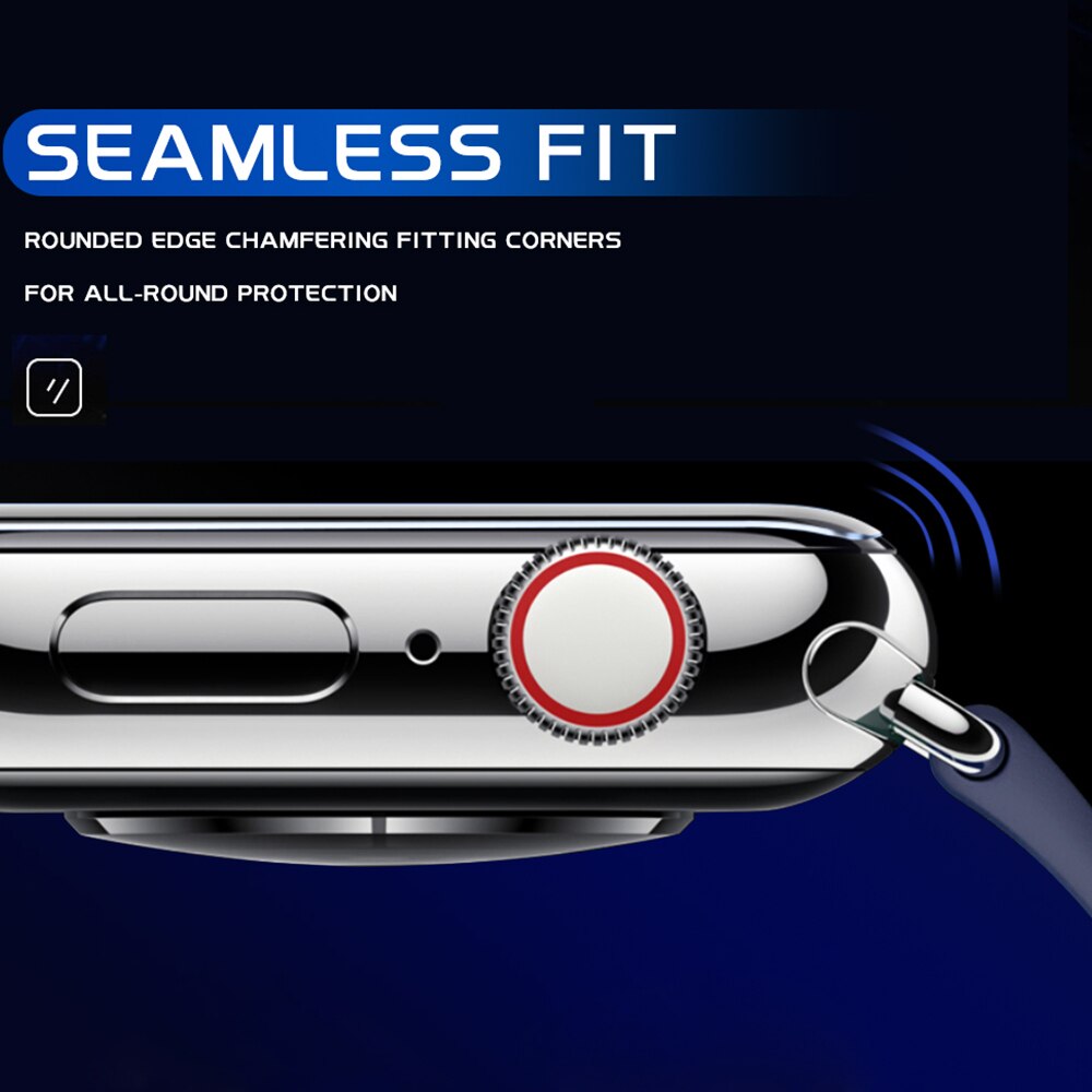 3D Gebogen Rand Hd Gehard Glas Voor Apple Horloge Serie 4/5/6/Se/3/2/1 38Mm 42Mm Screen Protector Film Voor Iwatch 6 5 40Mm 44Mm