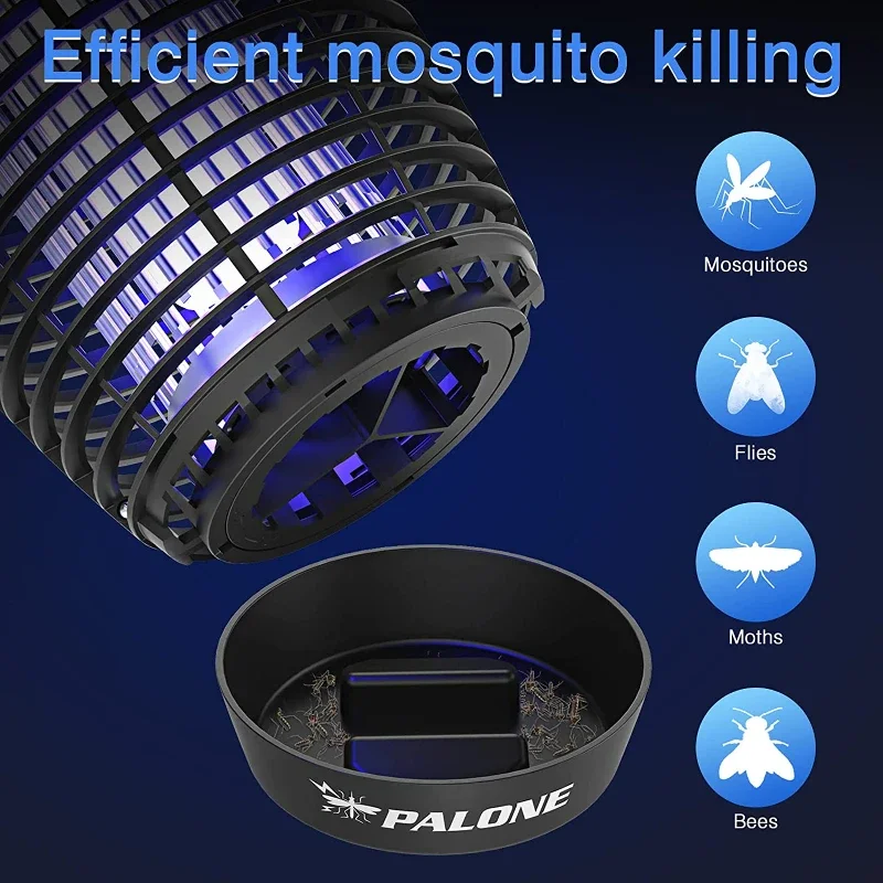Muggenmoordenaar Buiten Muggenmoordenaar Regenbestendige 4500V Elektrische Schok Tuin Insectenmoordenaar Lamp Muggenlamp Houdt Muggen Op