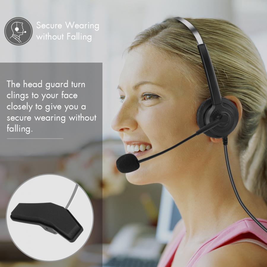 Noise Cancelling Call Center Headset Comfortable Wearing Lossless Sound Telephone Headset 2.5mm Call Center Headset