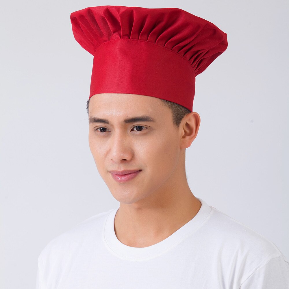 Men Women Adult Food Service Chef Cook Fold Hat Cafe Restaurant Hotel Bakery BBQ Kitchen Workwear Cap