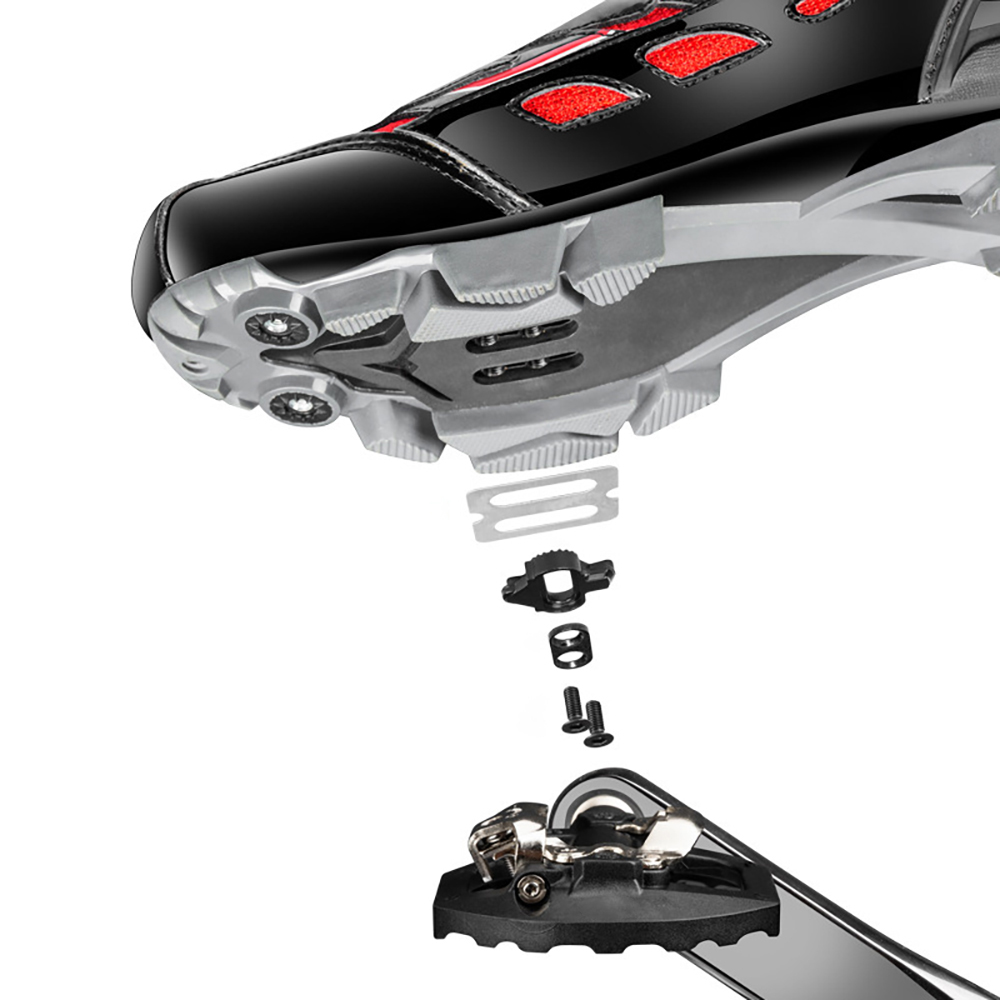 Pedal de bicicleta de montaña RACEWORK SPD-A530 Pedal de bloqueo antideslizante 2 en 1 con tacos SH51 Pedal de bloqueo de bicicleta MTB y Pedal plano de carretera