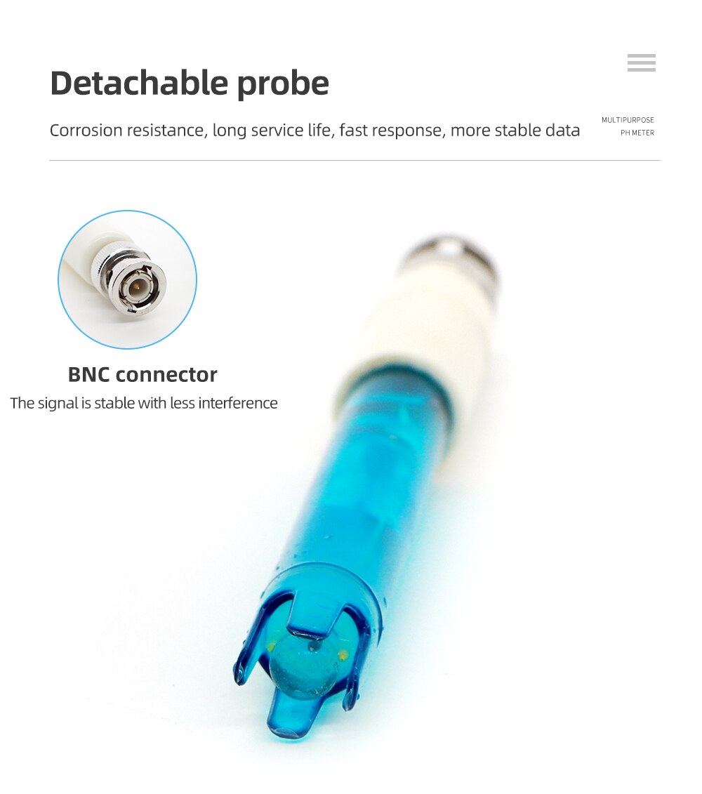 Ph-618L Portable PH Meter 2 in 1 PH Temperature Water Tester with Backlight for Swimming Pool Drink Water Aquarium