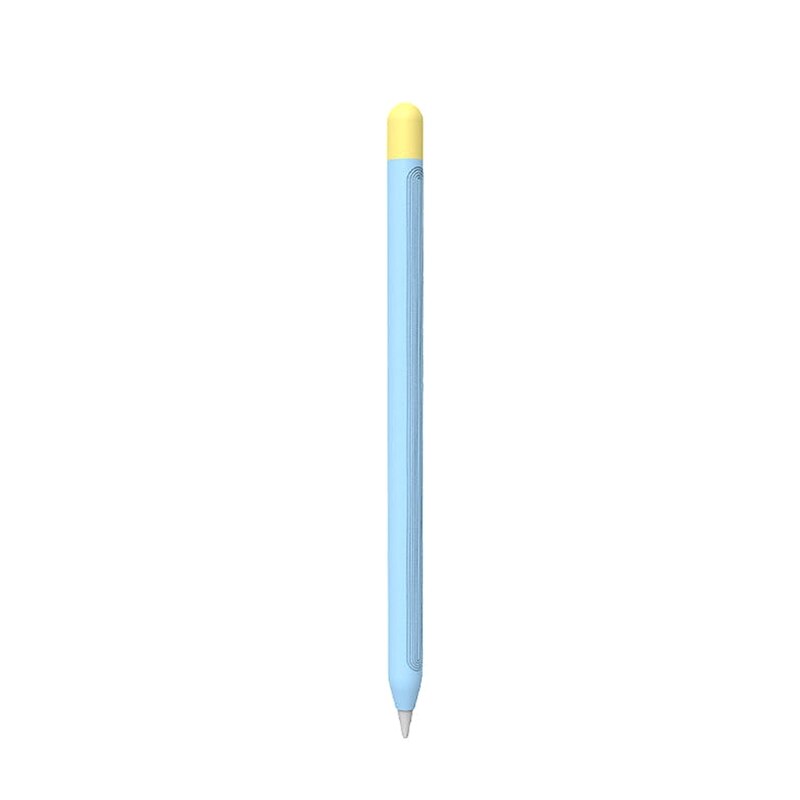 Para apple pencil 2 caso capa tablet caneta caso ipad caneta protetora pele macia silicone ponta capa titular tablet caneta de toque x6ha: Azul