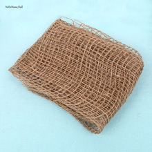 NoEnName-Null Pasgeboren Jute Achtergrond Deken Baby Fotografie Prop Chunky Jute Laag Netto